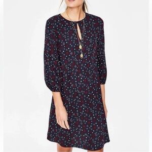 Boden Dress Star Print Vanessa 3/4 Sleeve